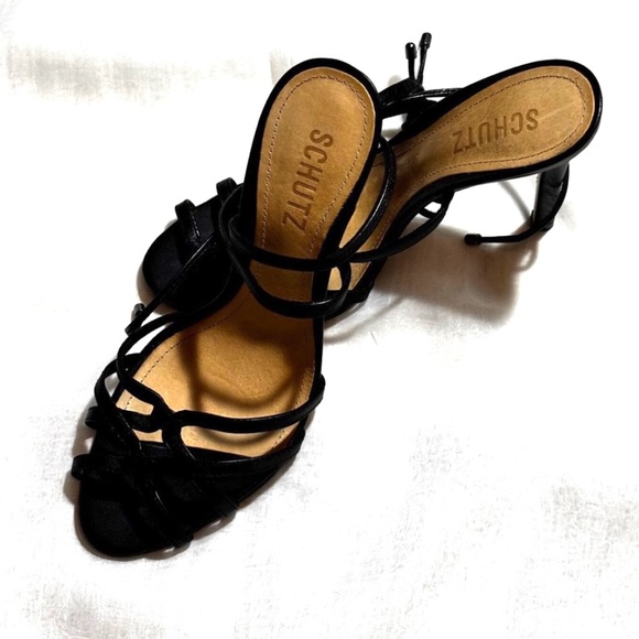 SCHUTZ Women’s Black Strappy Leather Sandals Euro 38 Brazil 36 - Picture 2 of 8